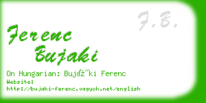 ferenc bujaki business card